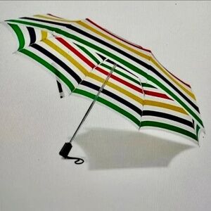 HBC Stripes + Fulton 33 inch diameter Compact Folding Umbrella WITH TAGS UNUSED